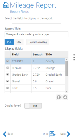Report Fields Report Fields